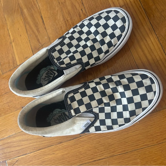 Vans Black and White Checkerboard Slip-Ons - Picture 3 of 3